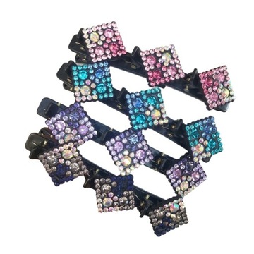 Sparkling Crystal Stone splecione włosy klipsy do stylizacji i cięcia nakry