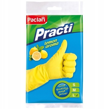 PACLAN rękawice gumowe zapach Cytryny L