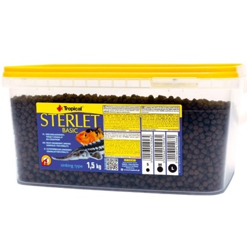 Корм TROPICAL STERLET BASIC S для осетровых 3л