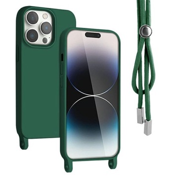 Etui Ze Sznurkiem Nakładka Pokrowiec Rope Silikon do Apple iPhone 15 Pro