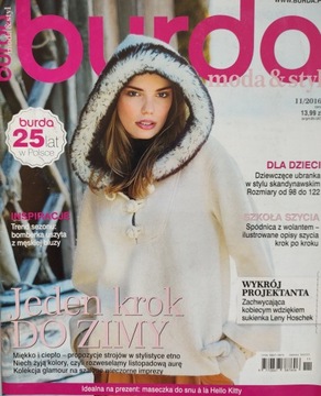 Burda Moda & Styl 11 / 2016 Wykroje
