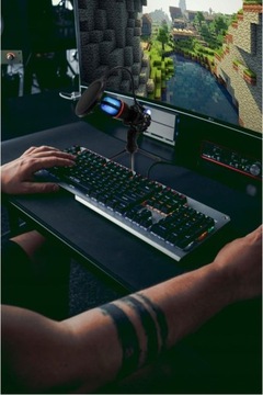 МИКРОФОН ДЛЯ КОМПЬЮТЕРА, КОНДЕНСАТОР, ИГРОВАЯ СТУДИЯ, КАРАОКЕ, USB-ФИЛЬТР