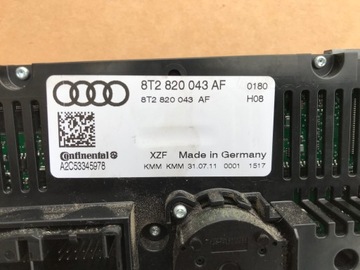 AUDI A4 A5 PANEL KLIMATIZACE 8T2820043AF