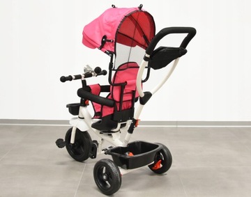 TRIKE BIKE 6in1 WALKER ВРАЩАЮЩИЕСЯ РЕМНИ БЕЗОПАСНОСТИ РОЗОВЫЕ