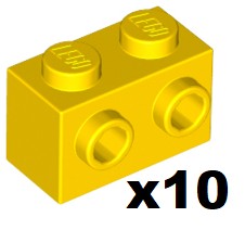 LEGO 11211 Cegiełka MOD 1x2 Żółty 10 szt. NOWY