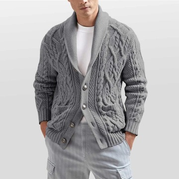 New Men's Cardigan Sweater Autumn Winter Knitted C