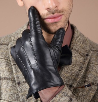 ПЕРЧАТКИ МУЖСКИЕ КОЖАНЫЕ TOUCH ИЗ УТЕПЛЕННОЙ ТЕЛЯЧЬЕЙ КОЖИ, МЕДВЕДЬ, размер. XXL