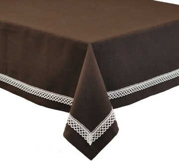 Obrus Plamoodporny 140X240 Koronka Az-135 c.brąz