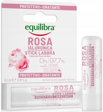 EQ ROSA Balsam różany do ust, kwas hialuronowy 5,5g