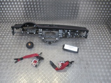 KONZOLA AIRBAG PÁSY PORSCHE MACAN FACELIFT 95B KOMPLET ČERVENÁ NIC ORIGINÁLNÍ