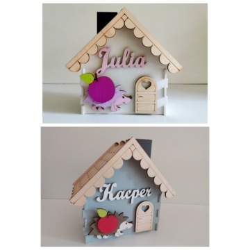 КОПИЛКА ДЕРЕВЯННЫЙ ДОМ XXL БУКВАМИ 3D УКРАШЕНИЕ