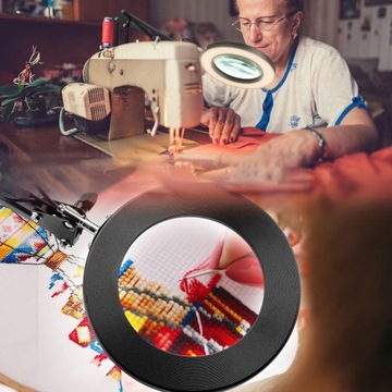 Светодиодная настольная лампа-лупа, увеличительное стекло Kreślarska, 10 уровней яркости