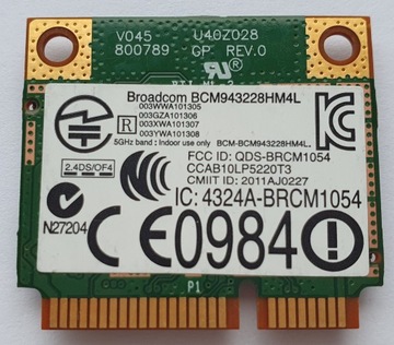 КАРТА WIFI Broadcom DW 1530 01JKGC