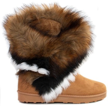 ТЕПЛЫЕ СНЕЖНЫЕ БОТИНКИ ВЕРБЛЮЖНОГО ГОЛОВКИ С МЕХОМ 39