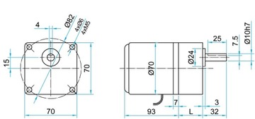 Двигатель с регулятором скорости 2-20 об/мин 230В 15Вт