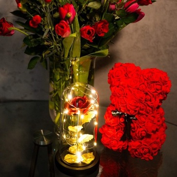 НАБОР «ВЕЧНАЯ РОЗА» 5в1 ПРЕМИУМ ПОДАРОК ​​НА ДЕНЬ ВАЛЕНТИНА