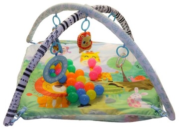 ОБРАЗОВАТЕЛЬНЫЙ КОВРИК ДЛЯ МАЛЫШЕЙ БОЛЬШОЙ ИНТЕРАКТИВНЫЙ МЯГКИЙ ИГРОВОЙ МЯЧ С ШАРИКАМИ