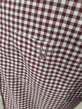 GANT OXFORD GINGHAM REGULAR FIT KOSZULA MĘSKA 2XL