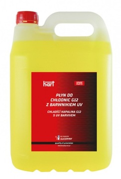 GOTOWY PŁYN CHŁODNICZY G12 z barwnikiem UV 5L HART