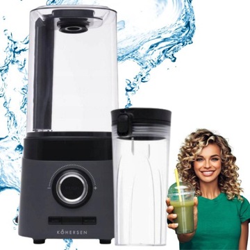 BLENDER PRÓŻNIOWY KIELICHOWY KOHERSEN VB1500 600W 1L ANTRACYTOWY