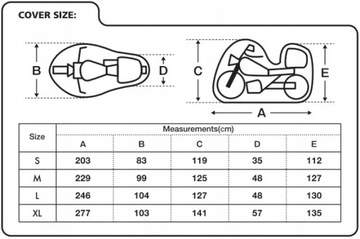 ЧЕХОЛ ДЛЯ МОТОЦИКЛА С БАКОМ-СКУТЕРОМ MOTOR POWER FORCE XL LARGE RIB