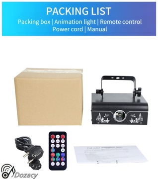 ANIMACYJNY PROJEKTOR LASEROWY OŚWIETLENIE DYSKOTEKOWE W POMIESZCZENIACH