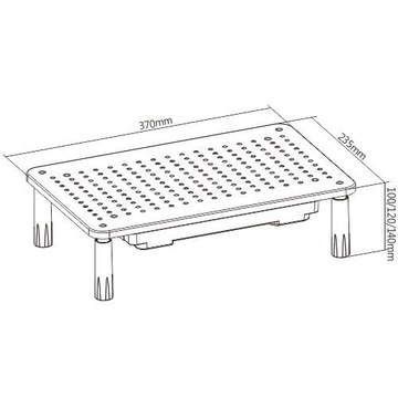 ПОДСТАВКА ДЛЯ МОНИТОРА НОУТБУКА РЕГУЛИРУЕМАЯ ЧЕРНАЯ ПОЛКА ПОДСТАВКА ДЛЯ СТОЛА