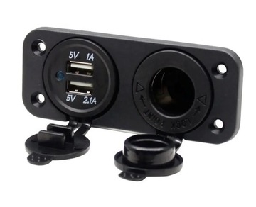 ВСТРОЕННОЕ ЗАРЯДНОЕ УСТРОЙСТВО 2x USB 3.1A + АВТОМОБИЛЬНАЯ РАЗЪЕМ ПРИМИРАЧА