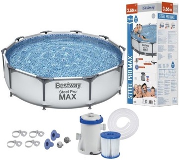 BASEN STELAŻOWY BESTWAY 56416 366x76 + POMPA FILTR