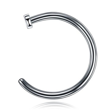 KÓŁKO OTWARTE DO NOSA HOOP RING STAL 316L 1,0/6