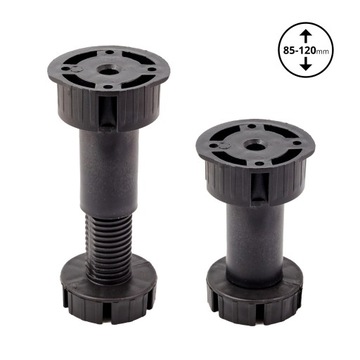 8 x МЕБЕЛЬНЫЕ НОЖКИ РЕГУЛИРУЕМАЯ КУХОННАЯ НОЖКА ДЛЯ МЕБЕЛИ ЧЕРНАЯ H 100 мм