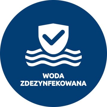 NAKLEJKA NA SZYBĘ 20 cm WODA ZDEZYNFEKOWANA BASEN