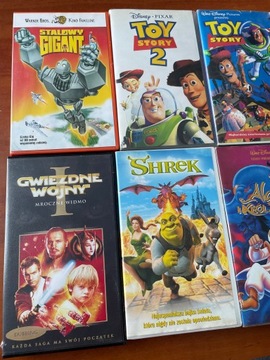 Видеокассеты «История игрушек Шрек Аладдин» Disney Disney VHS