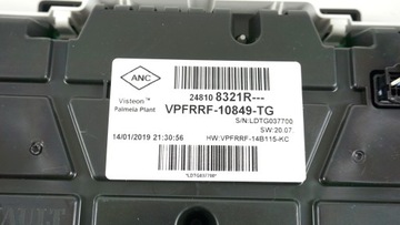 PŘÍSTROJOVÁ DESKA RENAULT TALENTO OPEL VIVARO II B TRAFIC 3 III 248108321R EVROPA EU