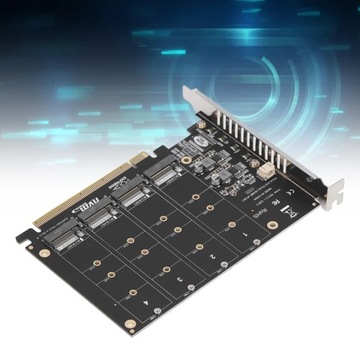 4-ПОРТНЫЙ АДАПТЕР SSD M.2 NVME ДЛЯ PCIE X16