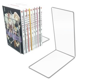 PODPÓRKI do KSIĄŻEK PŁYT Stojak na KSIĄŻKI Plexi 4mm Przezroczyste - 5 szt
