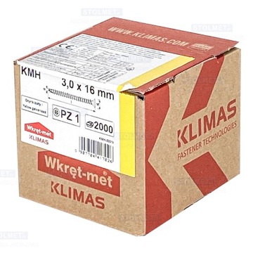 Wkręty hartowane konfirmaty do drewna 3x16 2000szt
