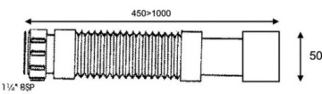 Эластичная поверхностная труба 6/4 SINKING LONG 1000 мм