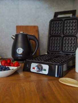 Вафельница 1600 Вт XXL ДЛЯ 4 БОЛЬШИХ ВАФЕЛЬ МОЩНАЯ РЕГУЛИРОВКА ТЕМПЕРАТУРЫ Huslog