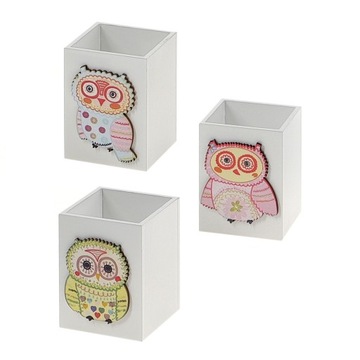 pojemnik na kredki ,,sowa'' 7×7×9,5cm