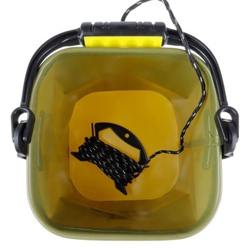 Ведро, совок, черпак для воды, ЭВА, складной контейнер для приманок объемом 5 литров.