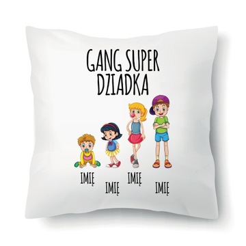 PODUSZKA 40x40 Prezent Dzień Dziadka GANG DZIADKA