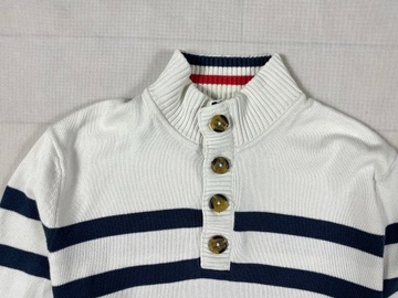 Tommy Hilfiger bluza sweterek guziki unikat logo L