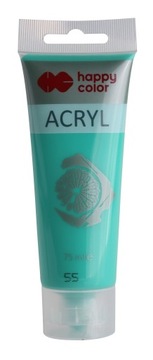 Farba akrylowa 75ml, szmaragdowy Happy Color NR 55