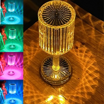 СВЕТОДИОДНАЯ ХРУСТАЛЬНАЯ ЛАМПА TOUCH TOUCH DIAMOND НОЧНАЯ ЛАМПА ЦВЕТ RGB + ПУЛЬТ ДИСТАНЦИОННОГО УПРАВЛЕНИЯ