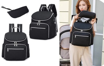 СУМКА ДЛЯ КОЛЯСКИ, РЮКЗАК ДЛЯ МАТЕРИ, ТЕРМООРГАНИЗАТОР НА МОЛНИИ, КАРМАНЫ USB