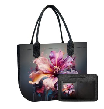 Zestaw Bertoni duża torba filcowa Lady XL Livia + pojemny organizer