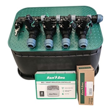 Zestaw Rain Bird 4 sekcje Kompresor RainBird Sterownik RC2 WiFi Czujnik 25
