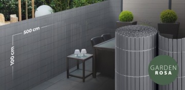 КОВРИК ДВУХСТОРОННИЙ БАЛКОННЫЙ ПОКРЫТИЕ ДЛЯ БАЛКОНА ТЕРРАСЫ БАМБУК ПВХ 100х500 см