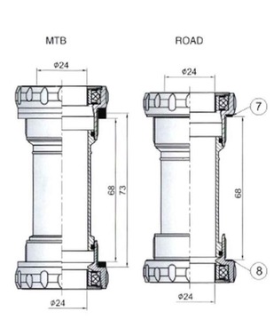 Каретка PRESTINE BSA с винтовым креплением ROAD MTB 92 г ОРИГИНАЛЬНАЯ КОРОБКА